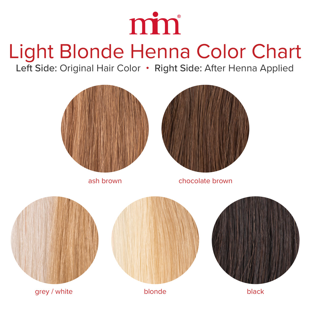 light blonde color chart 